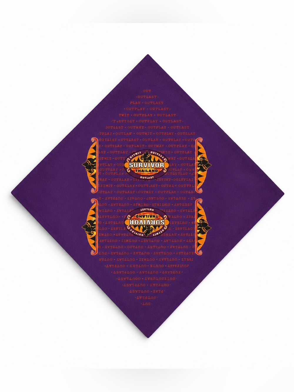 Rare Vintage Survivor Thailand Season 5 Purple Outwit Outplay Outlast Bandana